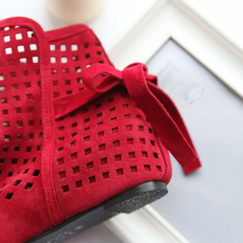 Summer Boots Bootie 2025 with The New Shoes Lace Openwork Crochet Boots Plus Size 43 Hollow Fashion Women Boots