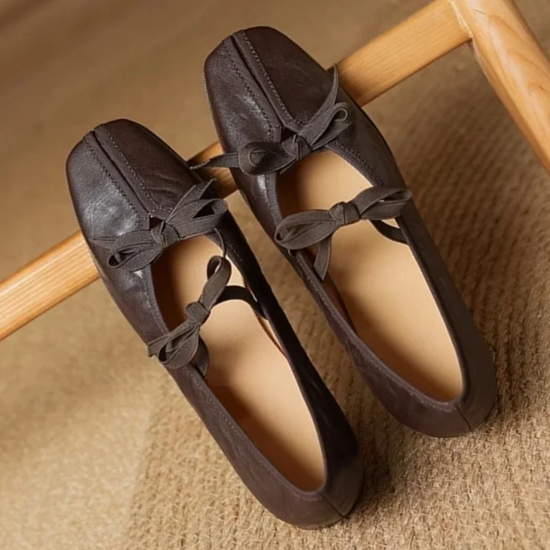 Mary Jane New Women Shoes Ballet Bow Square Toe Mid Heels Nude Shoes Fashion Casual Elegant Shallow Pumps Mary Jane New Women Shoes Ballet Bow Square Toe Mid Heels Nude Shoes Fashion Casual Elegant Shallow Pumps