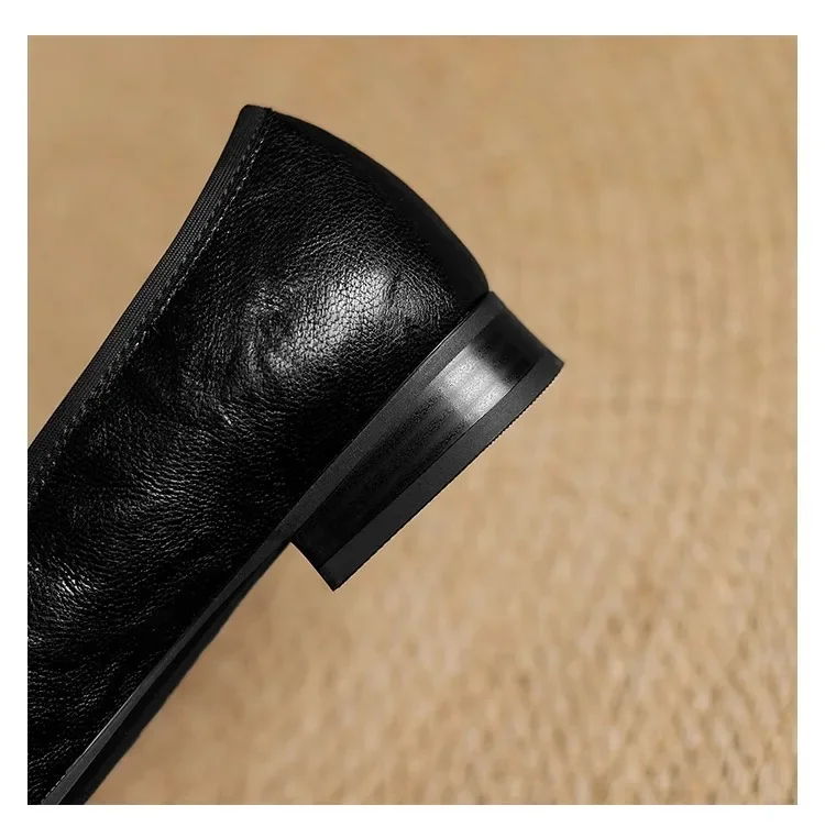 Mary Jane New Women Shoes Ballet Bow Square Toe Mid Heels Nude Shoes Fashion Casual Elegant Shallow Pumps