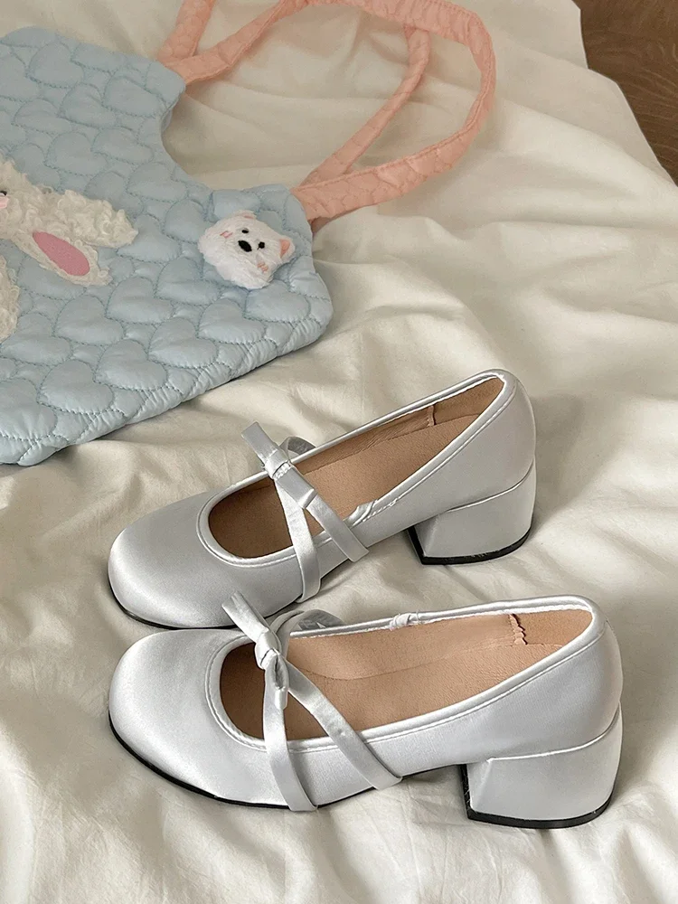 Pink Bow Knot Mary Janes Women's Oes Summer 2025 New Soft Round Head Ballet Flat Mouth Single Oes Faionable Casual Pink Bow Knot Mary Janes Women's Oes Summer 2025 New Soft Round Head Ballet Flat Mouth Single Oes Faionable Casual