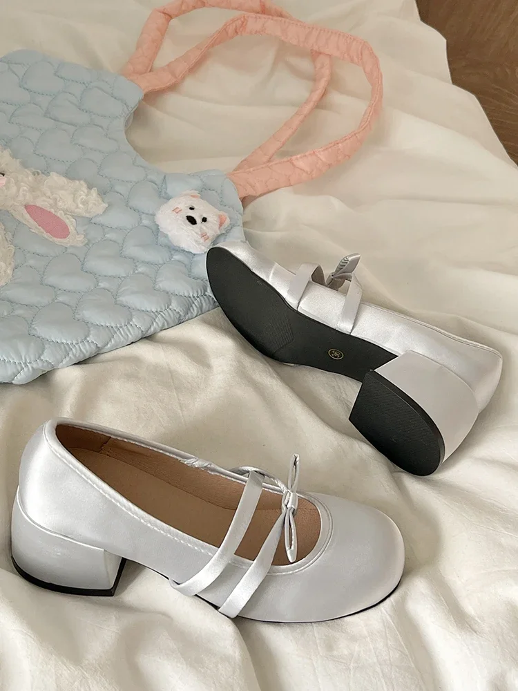 Pink Bow Knot Mary Janes Women's Oes Summer 2025 New Soft Round Head Ballet Flat Mouth Single Oes Faionable Casual Pink Bow Knot Mary Janes Women's Oes Summer 2025 New Soft Round Head Ballet Flat Mouth Single Oes Faionable Casual