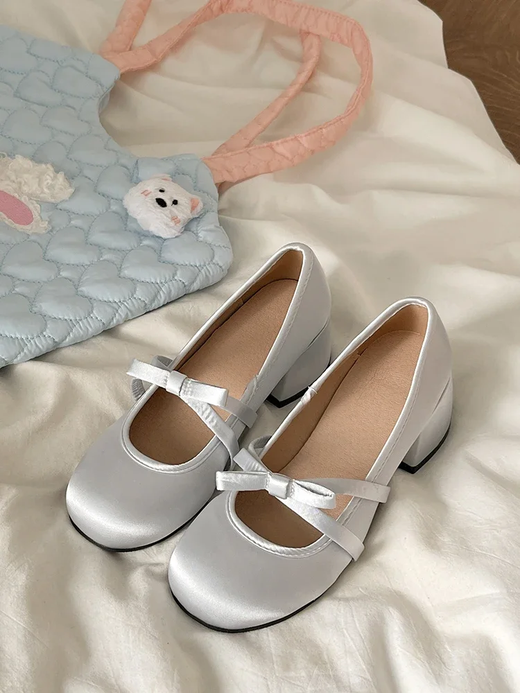 Pink Bow Knot Mary Janes Women's Oes Summer 2025 New Soft Round Head Ballet Flat Mouth Single Oes Faionable Casual Pink Bow Knot Mary Janes Women's Oes Summer 2025 New Soft Round Head Ballet Flat Mouth Single Oes Faionable Casual