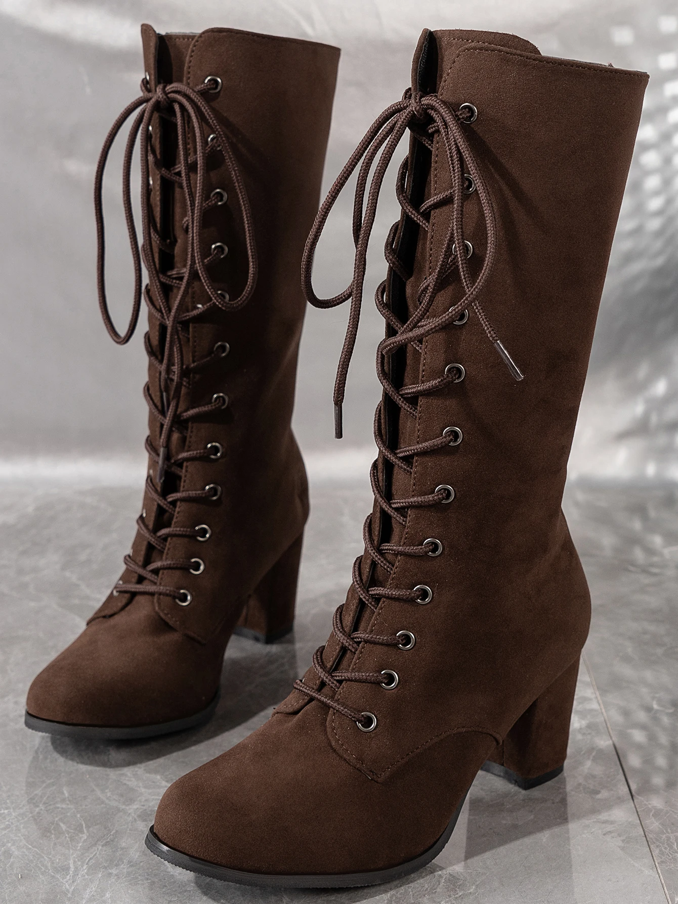 New Wedges Ankle Boots for Women Pointed Toe High Heels Women Shoes Leather Metal Decor Boots Women Fashion Botas De Mujer