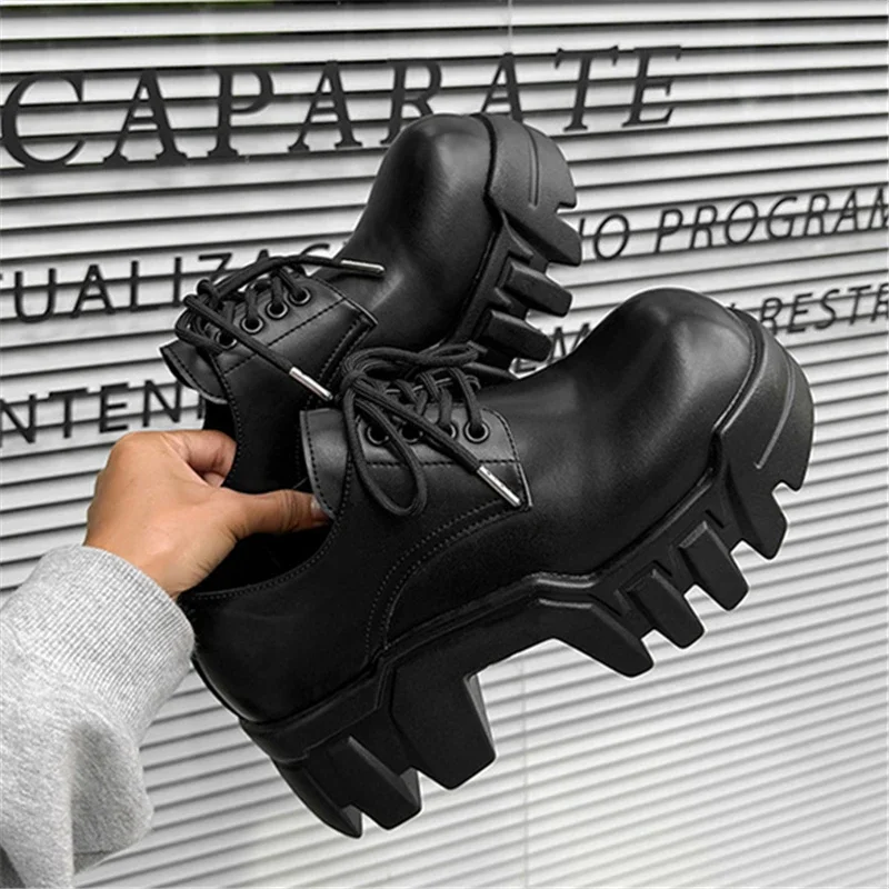 Retro Thick Bottom Platform Women Leather Shoes Increasing All Match Casual Derdy Shoes Luxury Designer Sneakers Hot Retro Thick Bottom Platform Women Leather Shoes Increasing All Match Casual Derdy Shoes Luxury Designer Sneakers Hot
