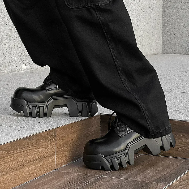 Retro Thick Bottom Platform Women Leather Shoes Increasing All Match Casual Derdy Shoes Luxury Designer Sneakers Hot Retro Thick Bottom Platform Women Leather Shoes Increasing All Match Casual Derdy Shoes Luxury Designer Sneakers Hot