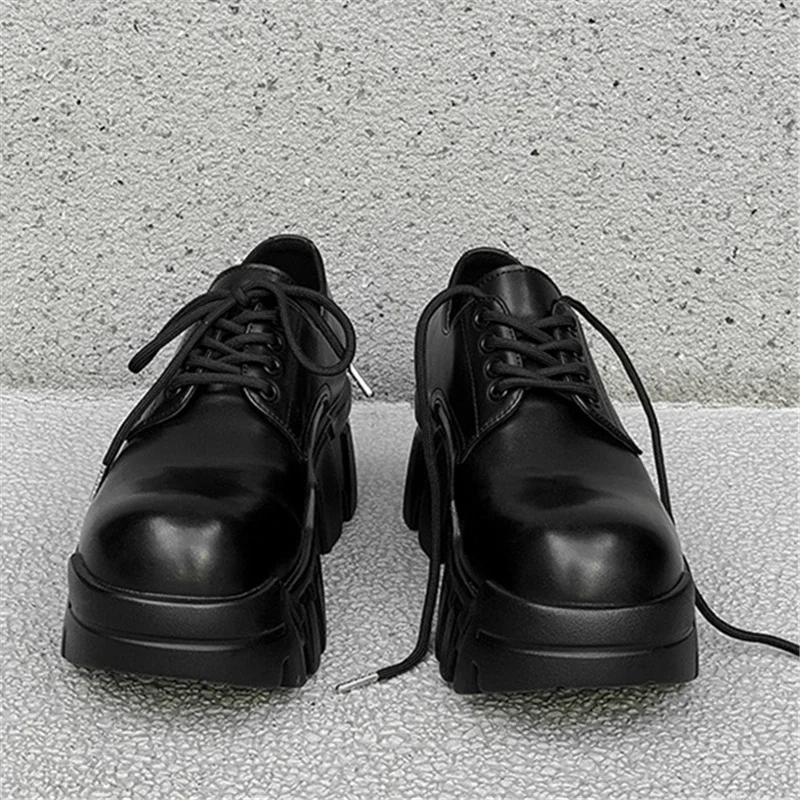 Retro Thick Bottom Platform Women Leather Shoes Increasing All Match Casual Derdy Shoes Luxury Designer Sneakers Hot Retro Thick Bottom Platform Women Leather Shoes Increasing All Match Casual Derdy Shoes Luxury Designer Sneakers Hot