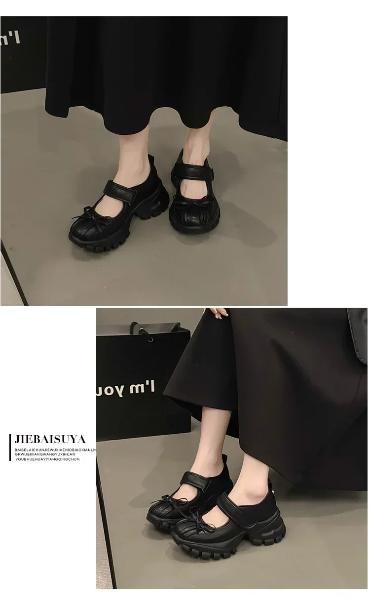 Women Casual Silver Platform Ballet Shoes Thick Sole Sneakers New Summer Fashion Single Shoes Woman Platform Mary Jane Pumps