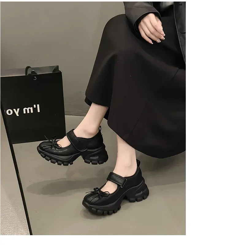 Women Casual Silver Platform Ballet Shoes Thick Sole Sneakers New Summer Fashion Single Shoes Woman Platform Mary Jane Pumps