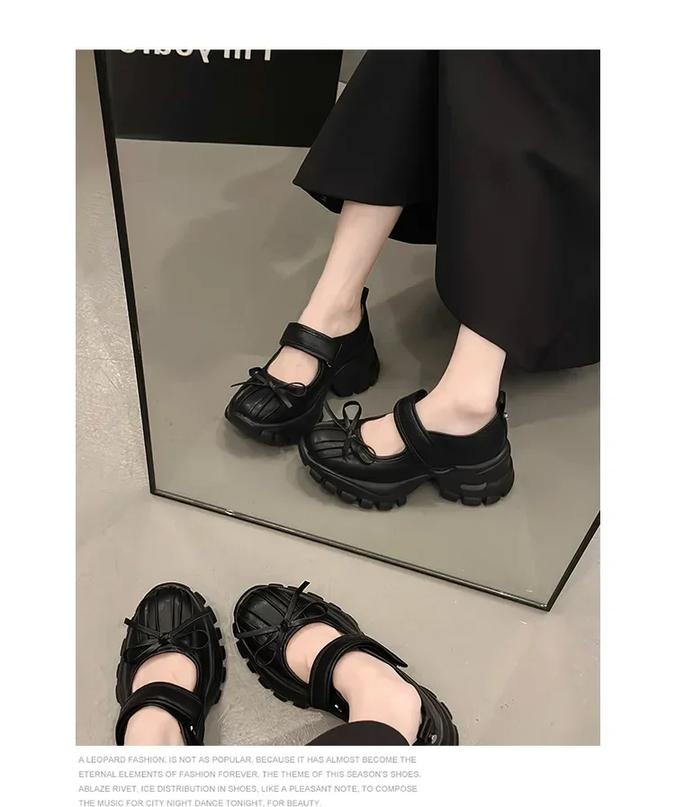 Women Casual Silver Platform Ballet Shoes Thick Sole Sneakers New Summer Fashion Single Shoes Woman Platform Mary Jane Pumps