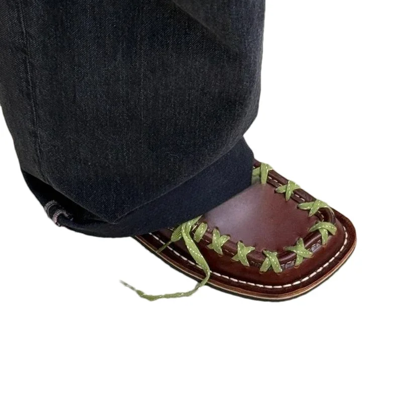 Flats Women Shoes Lace Up Leather Classic Shoes Designer Brand Sneakers 2025 Summer Fad Trend Retro Oxford Flats Women Shoes Lace Up Leather Classic Shoes Designer Brand Sneakers 2025 Summer Fad Trend Retro Oxford