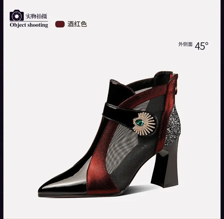 New Black High Heels Pointed Pumps Shoes Heel Sandal for Women Sexy Luxury Female Shoes Breathable Summer Heels Footwear