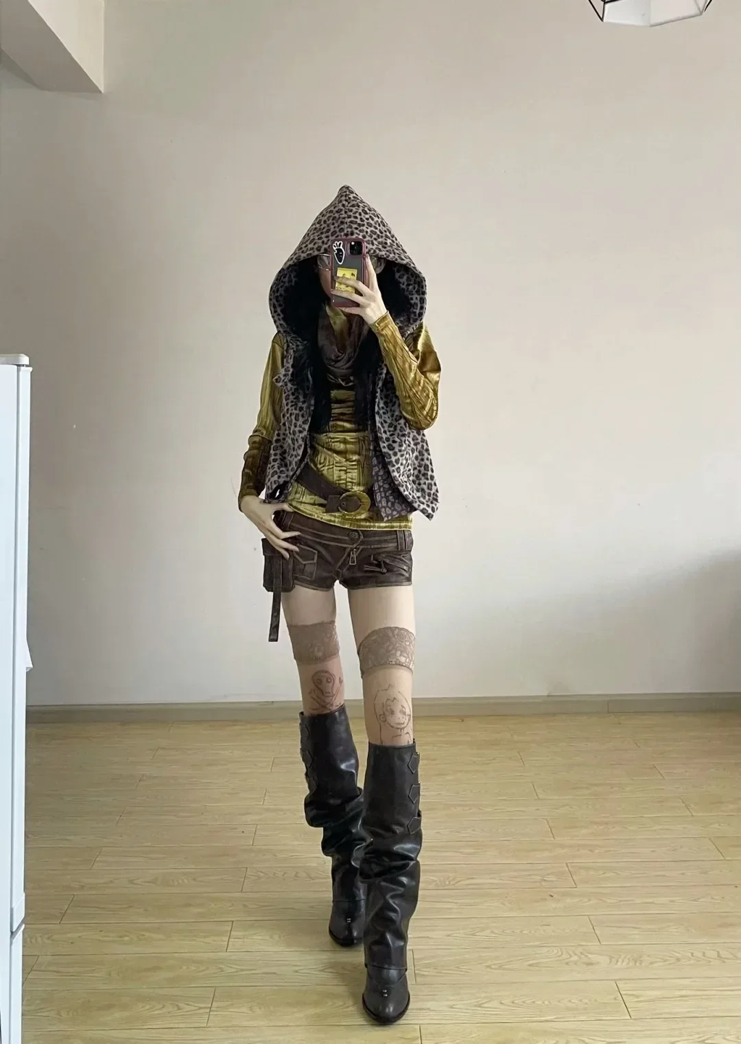 High Quality Y2k Style Vintage Detachable Boot Barrel Western Boots for Women Black Belt Straps Boot Shoes High Quality Y2k Style Vintage Detachable Boot Barrel Western Boots for Women Black Belt Straps Boot Shoes