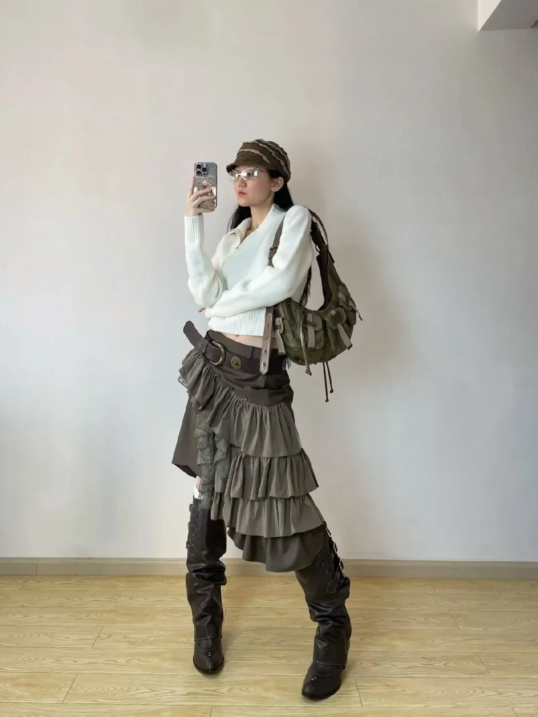 High Quality Y2k Style Vintage Detachable Boot Barrel Western Boots for Women Black Belt Straps Boot Shoes High Quality Y2k Style Vintage Detachable Boot Barrel Western Boots for Women Black Belt Straps Boot Shoes