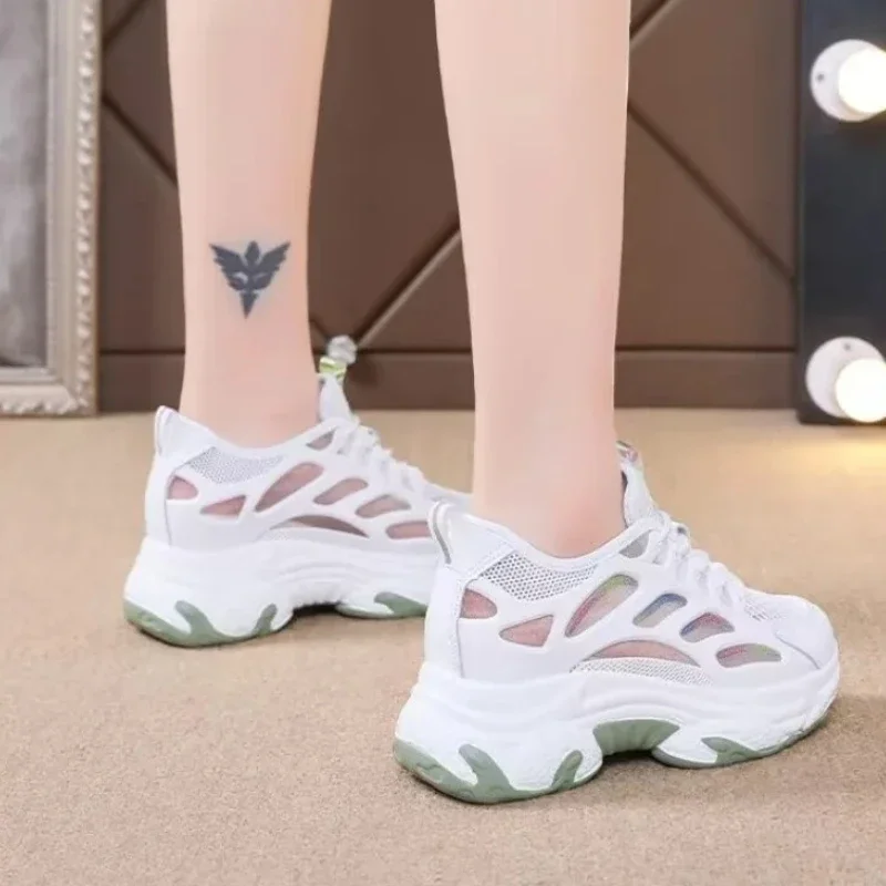 High on Platform Sneakers Shoes for Women Daily Routine 2025 New Arrival Walking Aesthetic Designer Luxury Offer Woman Footwear