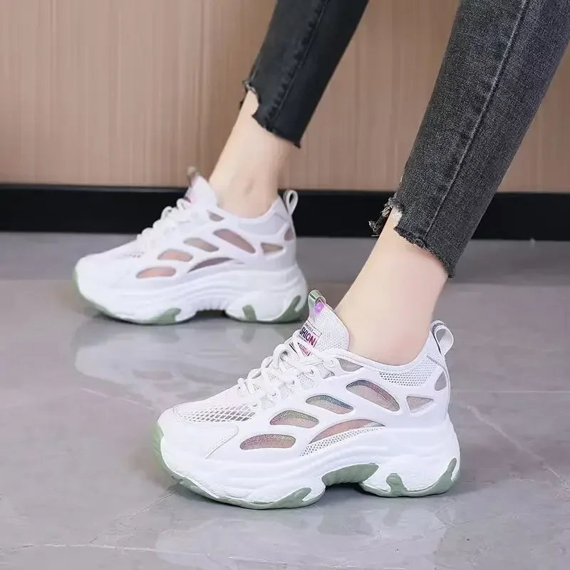 High on Platform Sneakers Shoes for Women Daily Routine 2025 New Arrival Walking Aesthetic Designer Luxury Offer Woman Footwear
