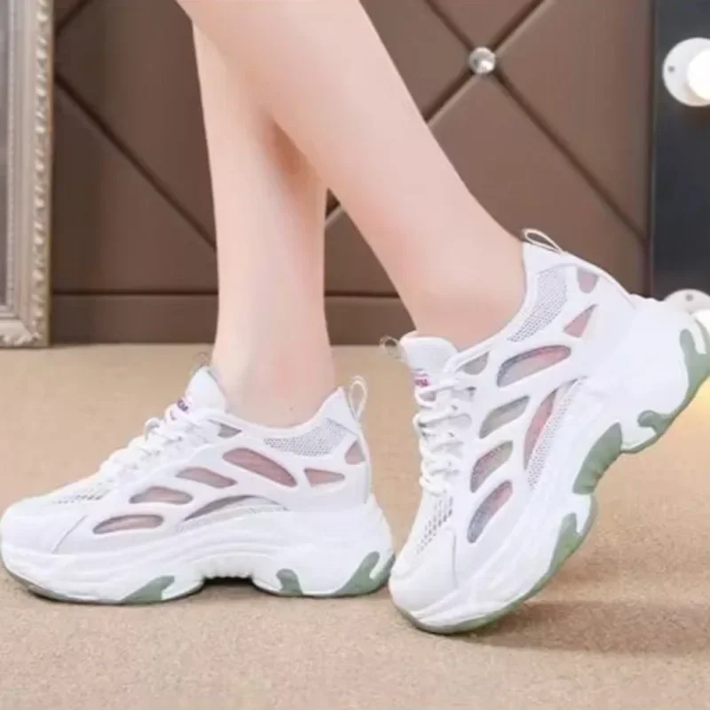 High on Platform Sneakers Shoes for Women Daily Routine 2025 New Arrival Walking Aesthetic Designer Luxury Offer Woman Footwear