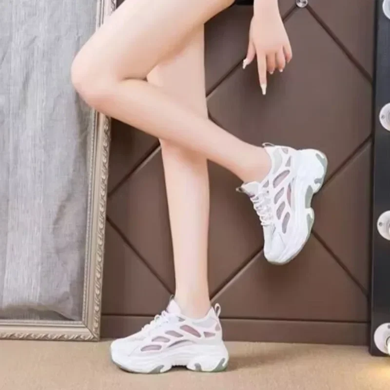 High on Platform Sneakers Shoes for Women Daily Routine 2025 New Arrival Walking Aesthetic Designer Luxury Offer Woman Footwear