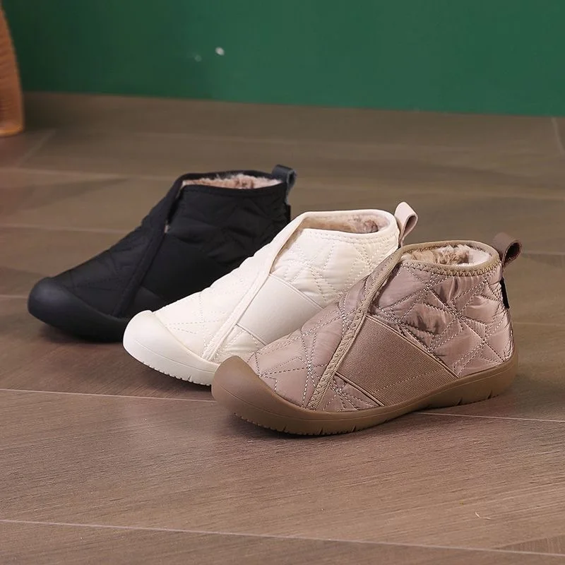 Simple Women Cotton Shoes Plush Warm Womens Snow Boots Lightweight Comfortable Women Casual Shoes in Winter Botines Para Mujeres