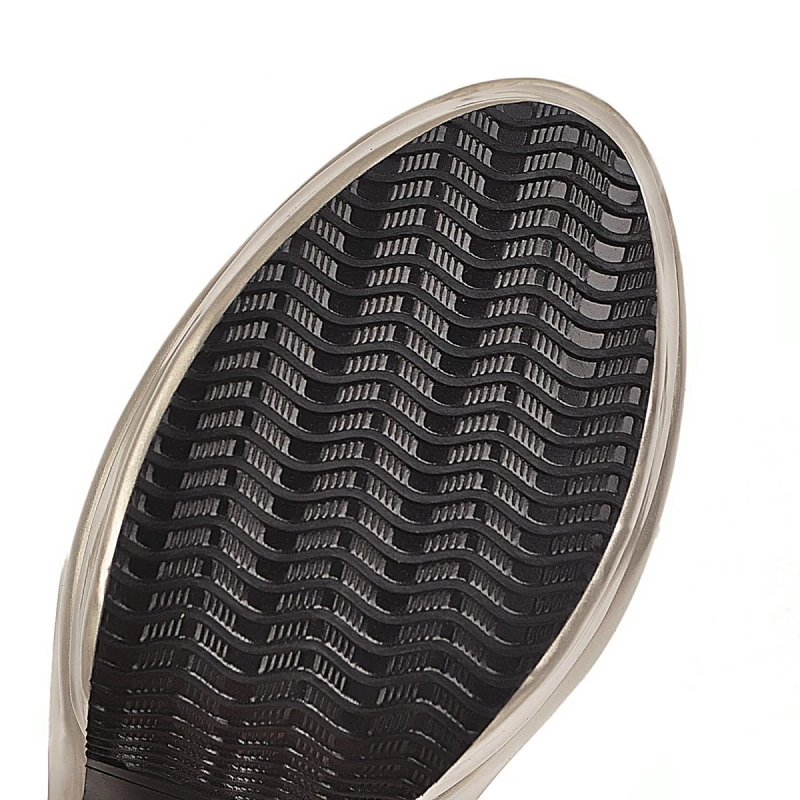 Women's Winter High Boots Shoes Platform Knee High Boot Patent Gold Silver Heeled Long Party Dance Shoes Lady Large Size 48