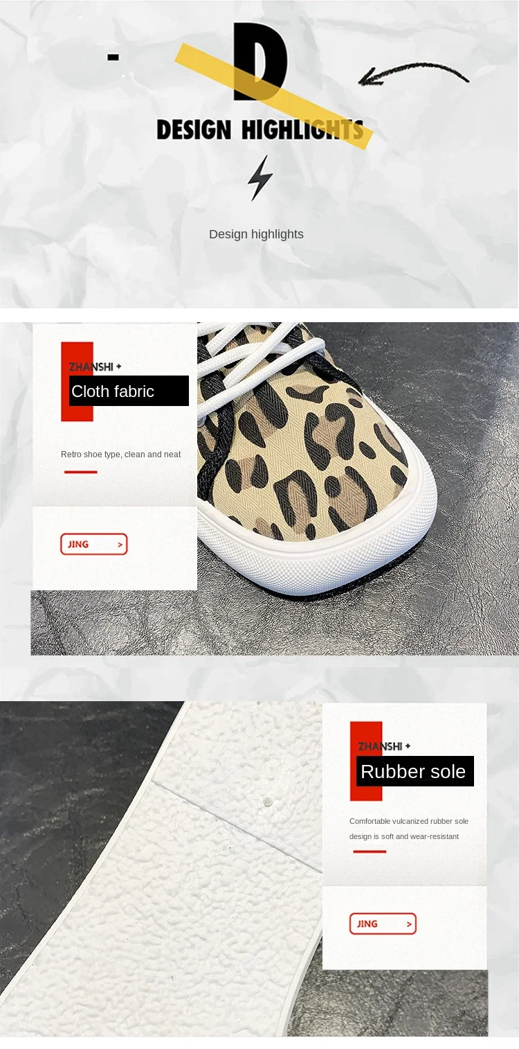 Platform Canvas Shoes for Women New Square Toe Laces Korean Fashion Sneakers Plaid Leopard Print Student Single-Layer Shoes Platform Canvas Shoes for Women New Square Toe Laces Korean Fashion Sneakers Plaid Leopard Print Student Single-Layer Shoes