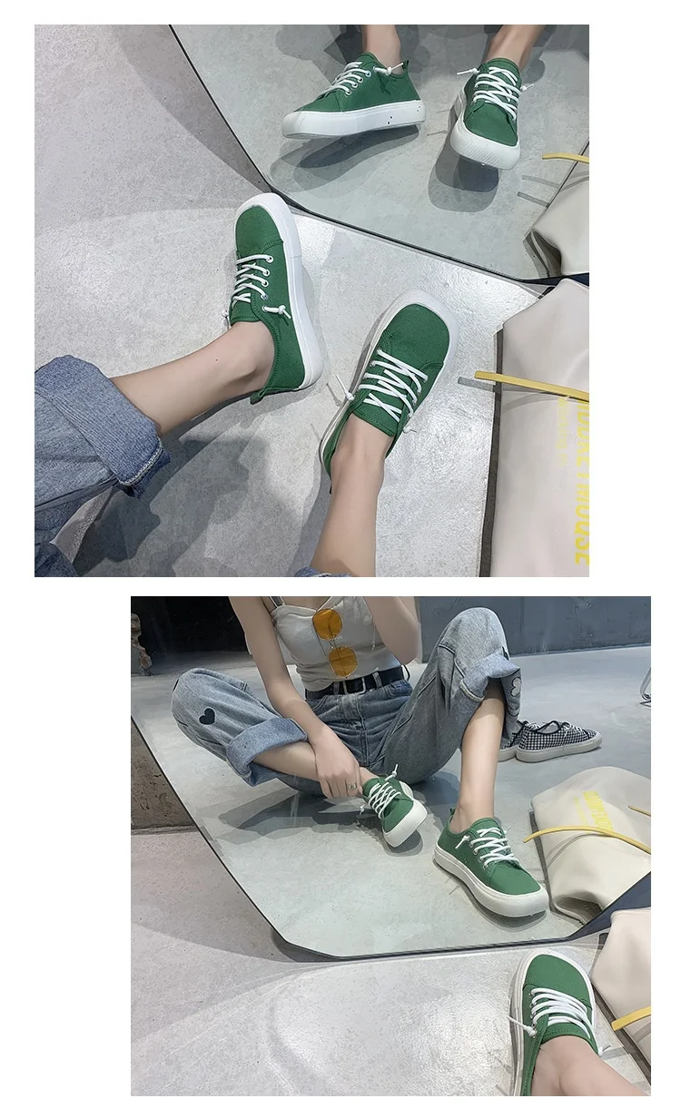 Platform Canvas Shoes for Women New Square Toe Laces Korean Fashion Sneakers Plaid Leopard Print Student Single-Layer Shoes Platform Canvas Shoes for Women New Square Toe Laces Korean Fashion Sneakers Plaid Leopard Print Student Single-Layer Shoes