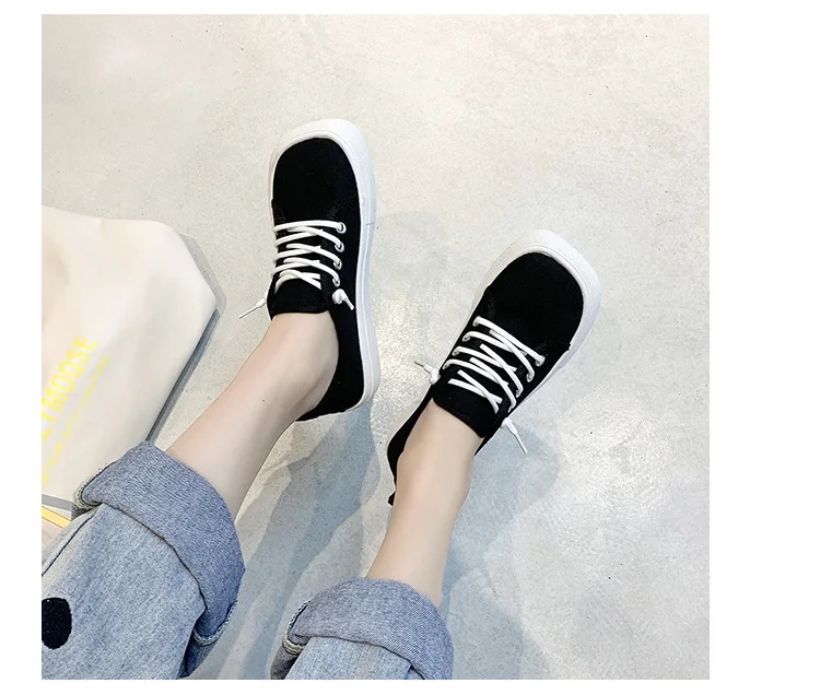 Platform Canvas Shoes for Women New Square Toe Laces Korean Fashion Sneakers Plaid Leopard Print Student Single-Layer Shoes Platform Canvas Shoes for Women New Square Toe Laces Korean Fashion Sneakers Plaid Leopard Print Student Single-Layer Shoes