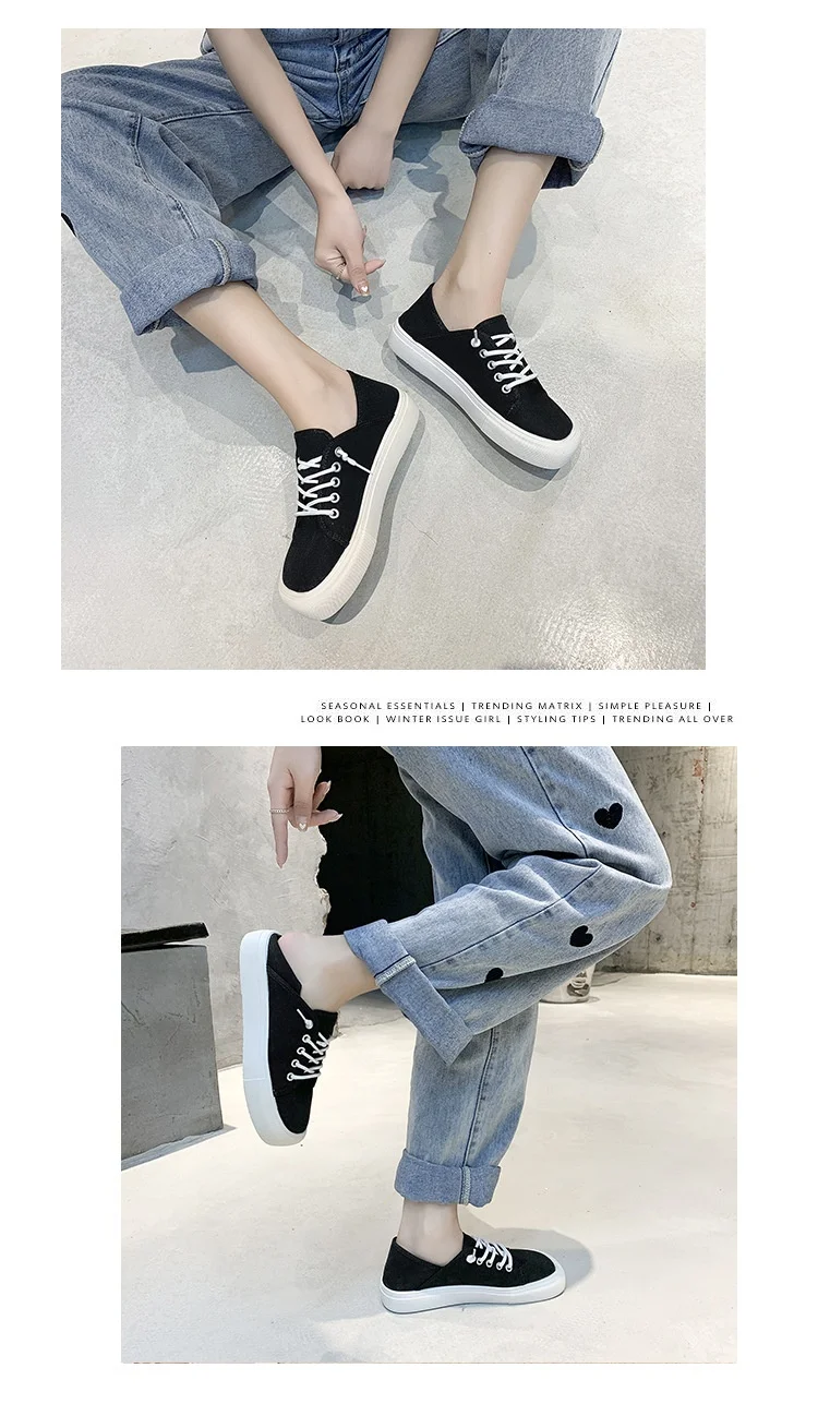 Platform Canvas Shoes for Women New Square Toe Laces Korean Fashion Sneakers Plaid Leopard Print Student Single-Layer Shoes Platform Canvas Shoes for Women New Square Toe Laces Korean Fashion Sneakers Plaid Leopard Print Student Single-Layer Shoes