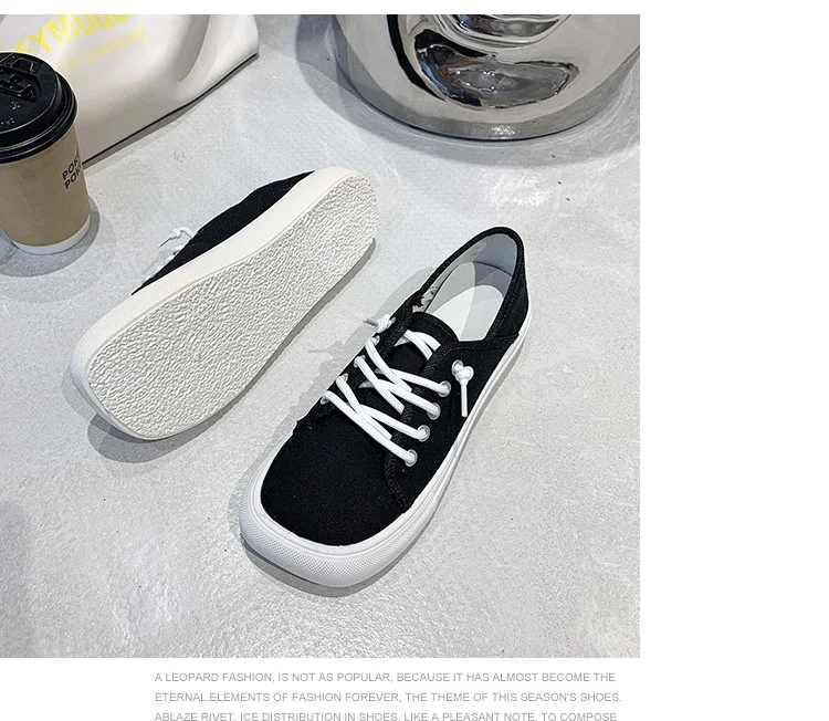 Platform Canvas Shoes for Women New Square Toe Laces Korean Fashion Sneakers Plaid Leopard Print Student Single-Layer Shoes Platform Canvas Shoes for Women New Square Toe Laces Korean Fashion Sneakers Plaid Leopard Print Student Single-Layer Shoes