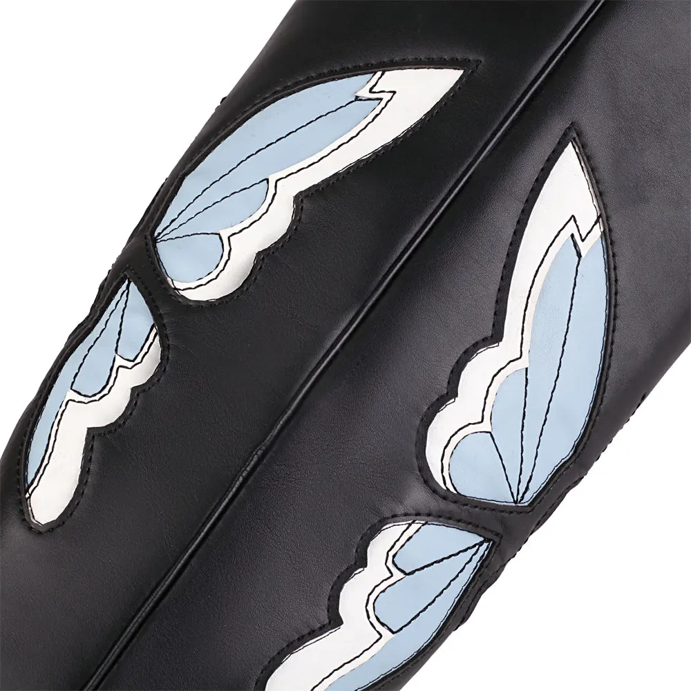 2025 Brand New Big size 43 Red Butterfly Cowboy Boots for Women Black Vintage Slip On Cowgirls Knee High Boots Shoes 2025 Brand New Big size 43 Red Butterfly Cowboy Boots for Women Black Vintage Slip On Cowgirls Knee High Boots Shoes