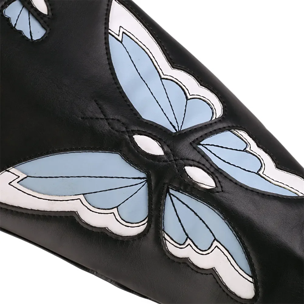 2025 Brand New Big size 43 Red Butterfly Cowboy Boots for Women Black Vintage Slip On Cowgirls Knee High Boots Shoes 2025 Brand New Big size 43 Red Butterfly Cowboy Boots for Women Black Vintage Slip On Cowgirls Knee High Boots Shoes