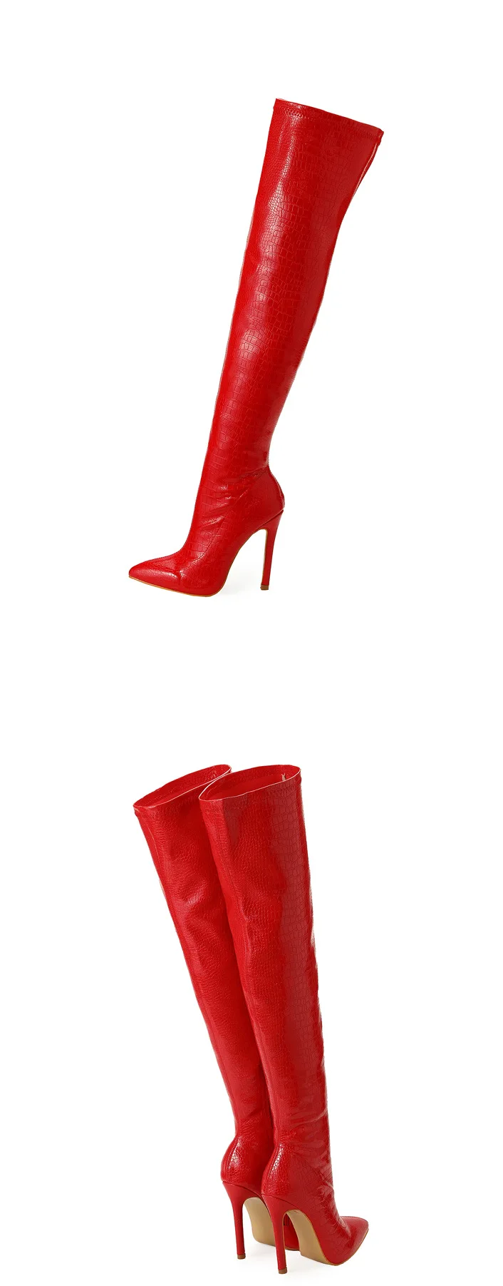 NEW Fashion Striped 11CM Thin Heels Ladies Boots 2023 Spring Sexy Over-the-Knee Side Zipper Slip-On Pointed Toe Botas Shoes NEW Fashion Striped 11CM Thin Heels Ladies Boots 2023 Spring Sexy Over-the-Knee Side Zipper Slip-On Pointed Toe Botas Shoes