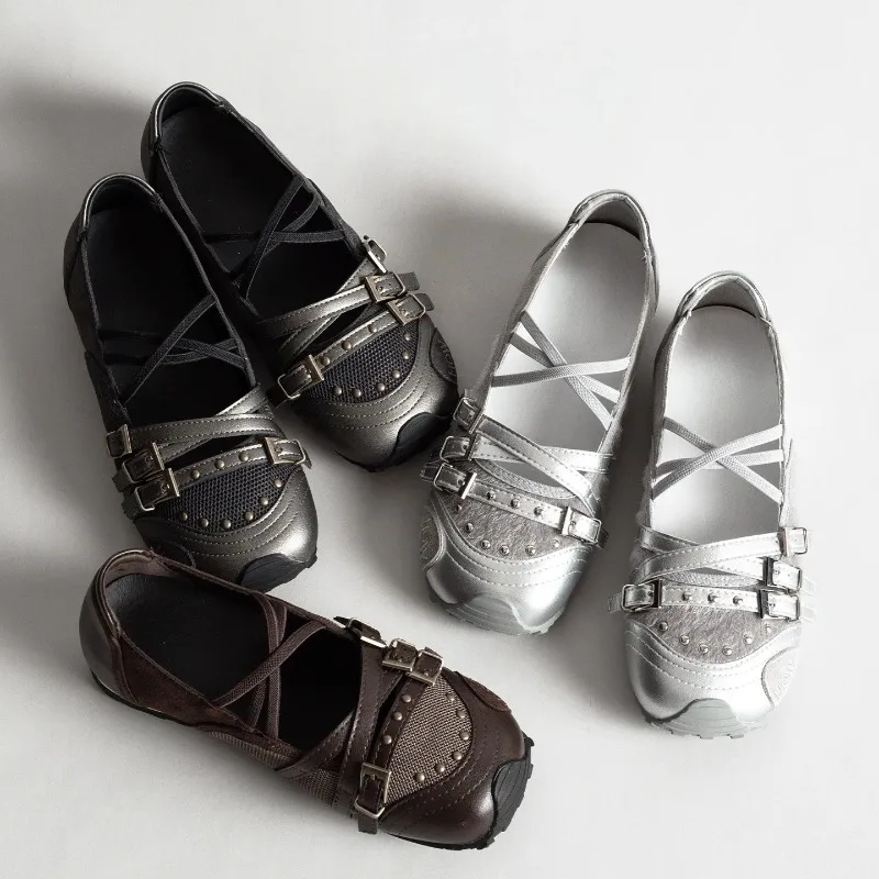 Women's Mary Jane Flat Shoes with Bow Cross Band Soft Bottom Leather Surface Retro Ballet Style Casual Footwear Summer Season Women's Mary Jane Flat Shoes with Bow Cross Band Soft Bottom Leather Surface Retro Ballet Style Casual Footwear Summer Season