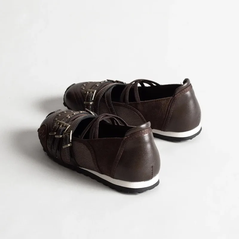 Women's Mary Jane Flat Shoes with Bow Cross Band Soft Bottom Leather Surface Retro Ballet Style Casual Footwear Summer Season Women's Mary Jane Flat Shoes with Bow Cross Band Soft Bottom Leather Surface Retro Ballet Style Casual Footwear Summer Season