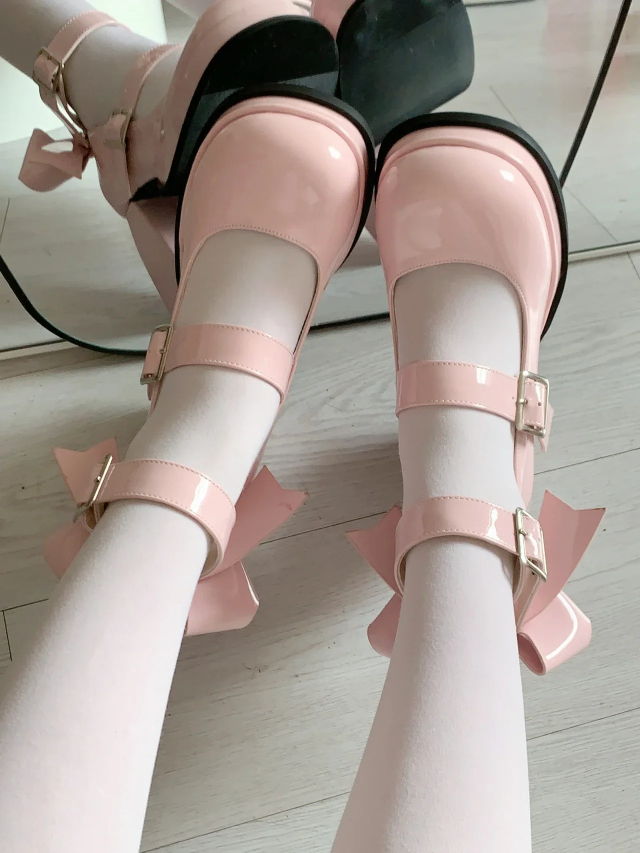 Lolita Shoes Pink Kawaii Shoes Leather Bow Platform Mary Jane Single Shoes Womens Sweet High Heels Japanese Original Pumps Lolita Shoes Pink Kawaii Shoes Leather Bow Platform Mary Jane Single Shoes Womens Sweet High Heels Japanese Original Pumps