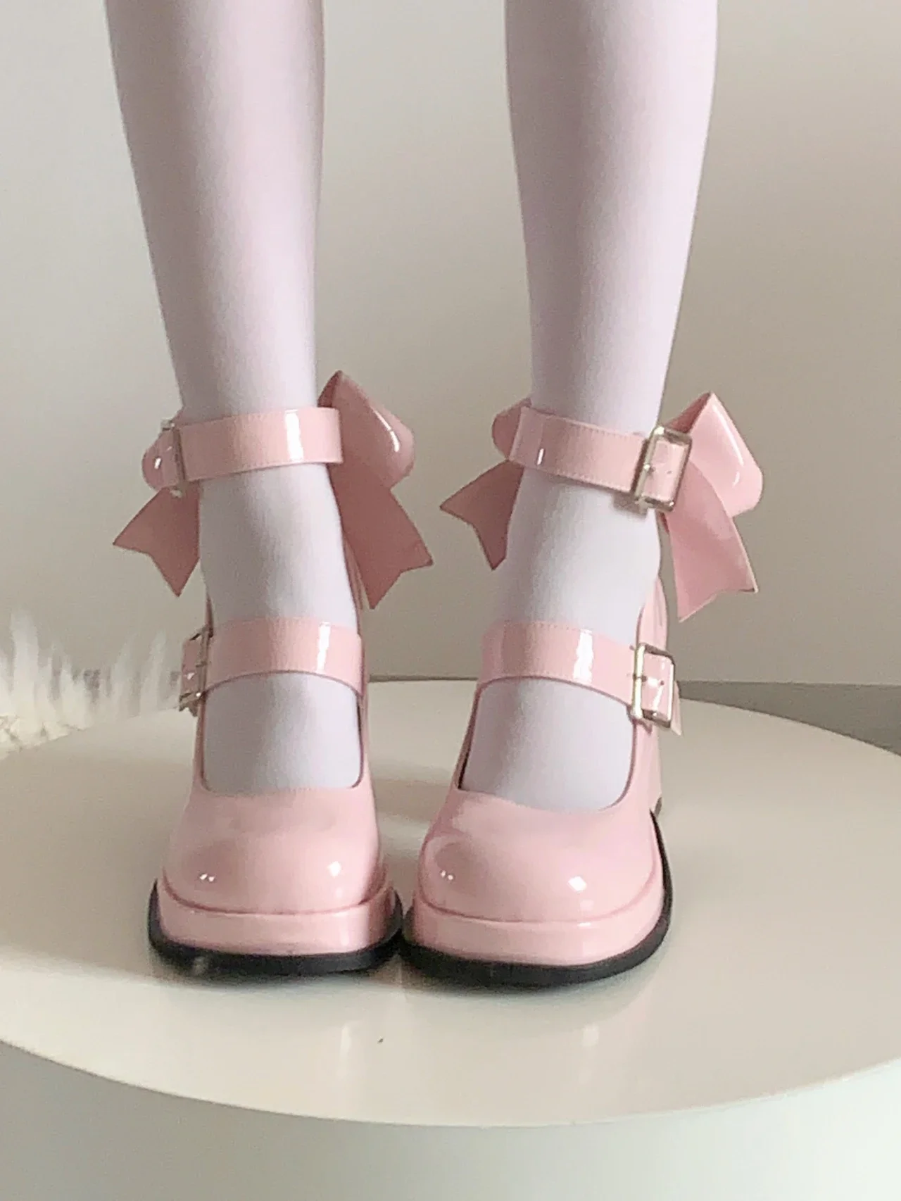 Lolita Shoes Pink Kawaii Shoes Leather Bow Platform Mary Jane Single Shoes Womens Sweet High Heels Japanese Original Pumps Lolita Shoes Pink Kawaii Shoes Leather Bow Platform Mary Jane Single Shoes Womens Sweet High Heels Japanese Original Pumps