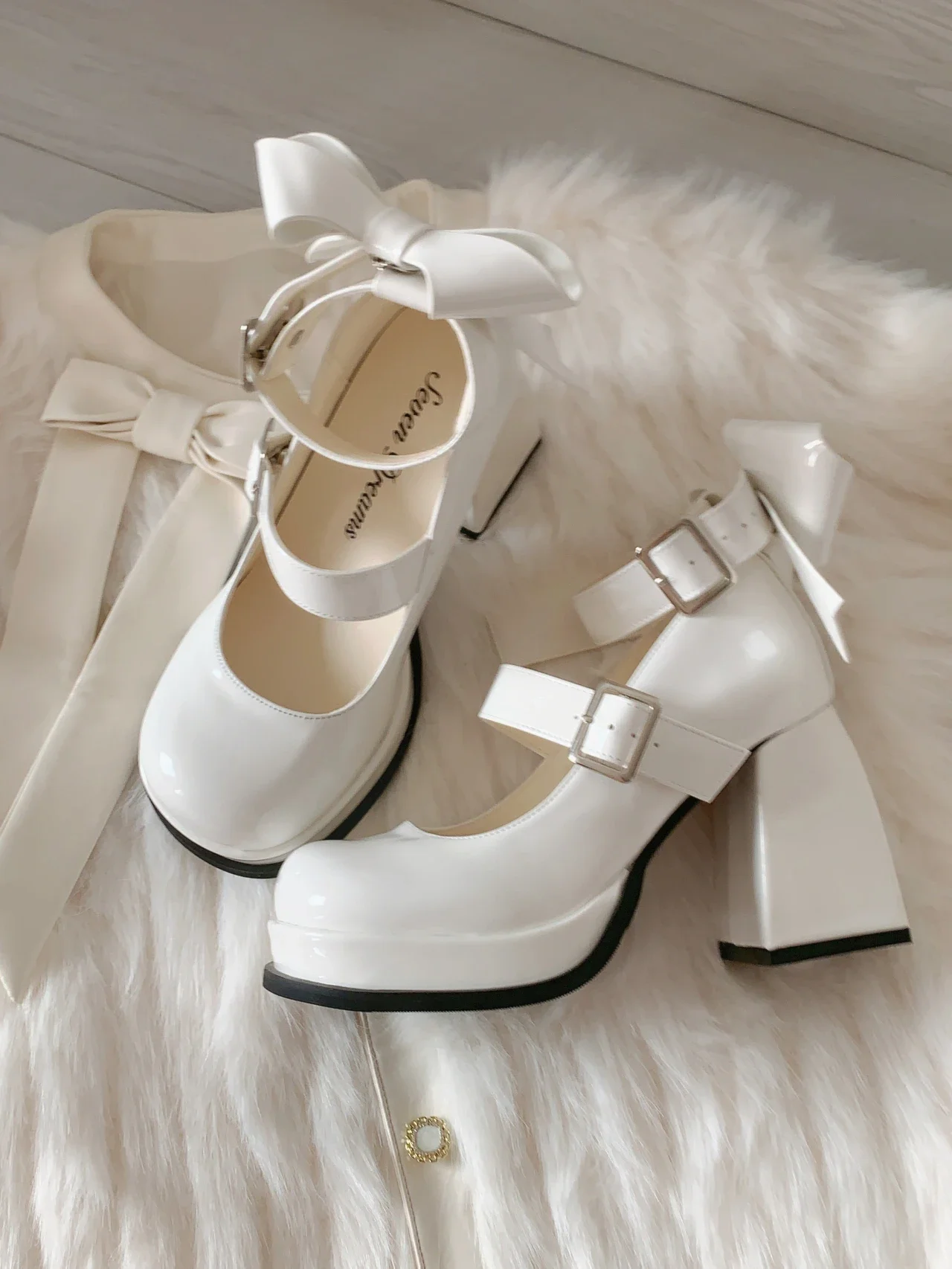 Lolita Shoes Pink Kawaii Shoes Leather Bow Platform Mary Jane Single Shoes Womens Sweet High Heels Japanese Original Pumps Lolita Shoes Pink Kawaii Shoes Leather Bow Platform Mary Jane Single Shoes Womens Sweet High Heels Japanese Original Pumps