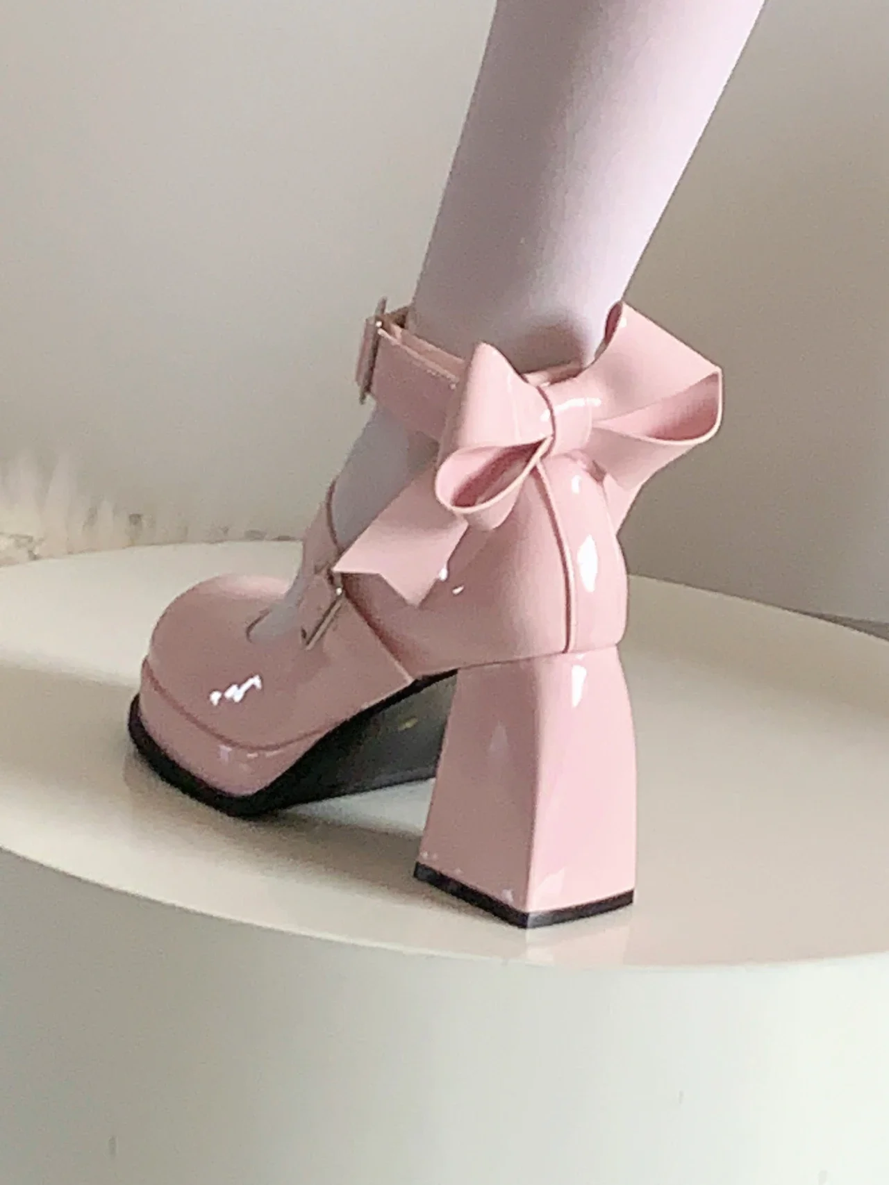 Lolita Shoes Pink Kawaii Shoes Leather Bow Platform Mary Jane Single Shoes Womens Sweet High Heels Japanese Original Pumps Lolita Shoes Pink Kawaii Shoes Leather Bow Platform Mary Jane Single Shoes Womens Sweet High Heels Japanese Original Pumps