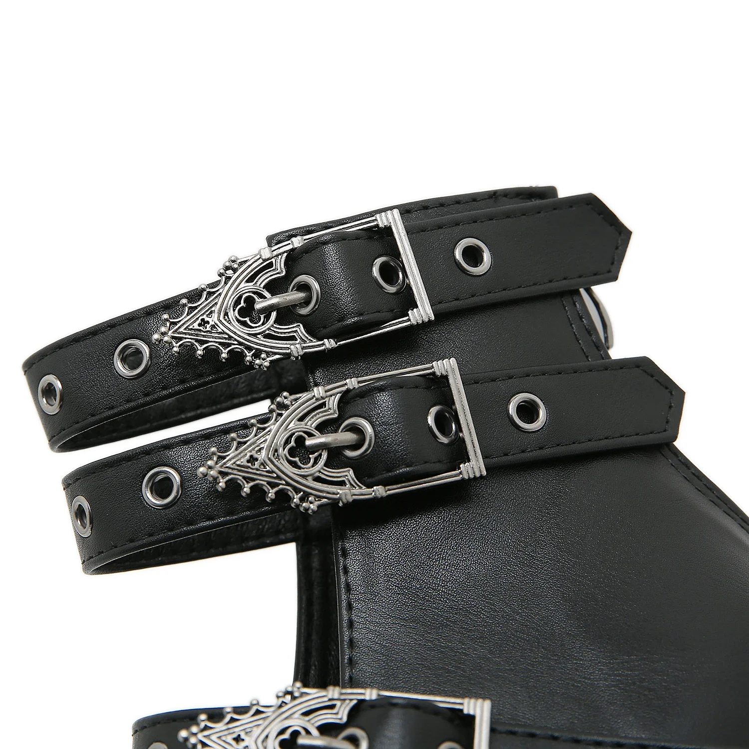 Women Block Heels for Halloween Fashion Buckle Strap Dress Pumps Platform Mary Jane Shoes Stylish Back Zipper