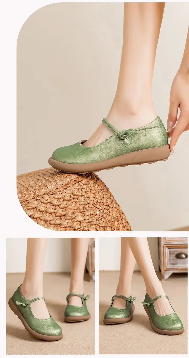 Mary Jane Flats Women's Wide Toe Shoes Ladies Soft Loafers Split Leather Shallow Shoes Mom Nurse Flats Woman Moccasin Mary Jane Flats Women's Wide Toe Shoes Ladies Soft Loafers Split Leather Shallow Shoes Mom Nurse Flats Woman Moccasin