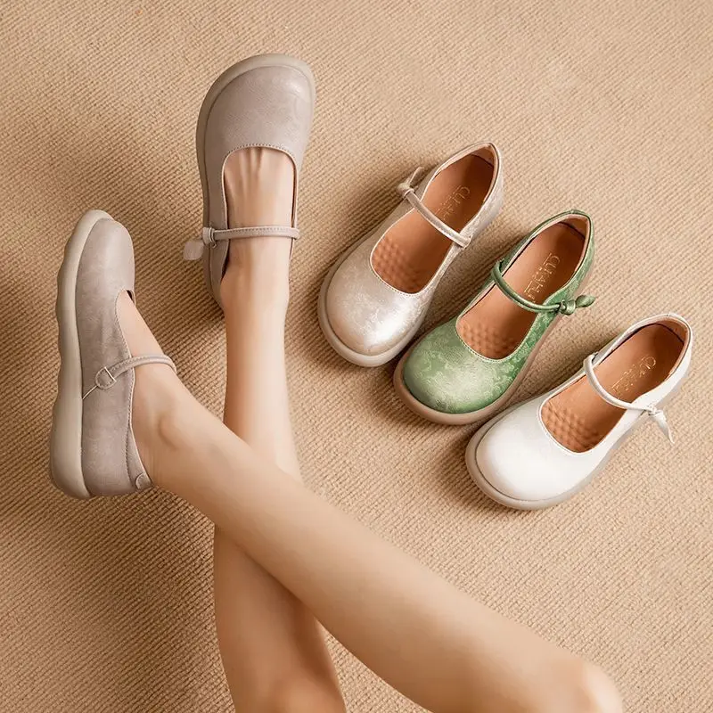 Mary Jane Flats Women’s Wide Toe Shoes Ladies Soft Loafers Split Leather Shallow Shoes Mom Nurse Flats Woman Moccasin Mary Jane Flats Women's Wide Toe Shoes Ladies Soft Loafers Split Leather Shallow Shoes Mom Nurse Flats Woman Moccasin