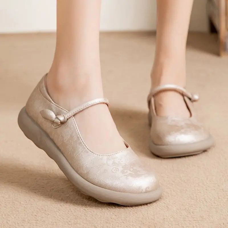 Mary Jane Flats Women’s Wide Toe Shoes Ladies Soft Loafers Split Leather Shallow Shoes Mom Nurse Flats Woman Moccasin Mary Jane Flats Women's Wide Toe Shoes Ladies Soft Loafers Split Leather Shallow Shoes Mom Nurse Flats Woman Moccasin