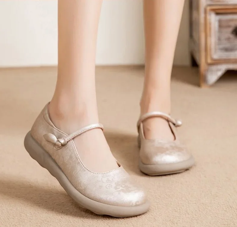 Mary Jane Flats Women's Wide Toe Shoes Ladies Soft Loafers Split Leather Shallow Shoes Mom Nurse Flats Woman Moccasin Mary Jane Flats Women's Wide Toe Shoes Ladies Soft Loafers Split Leather Shallow Shoes Mom Nurse Flats Woman Moccasin