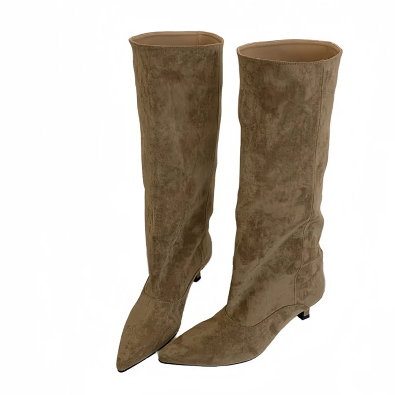 Liyke Autumn Winter Sexy Women Knee-High Boots Street Style Pointed Toe Thin Low Heels Cowboy Ladies Shoes Long Botas De Mujer Liyke Autumn Winter Sexy Women Knee-High Boots Street Style Pointed Toe Thin Low Heels Cowboy Ladies Shoes Long Botas De Mujer