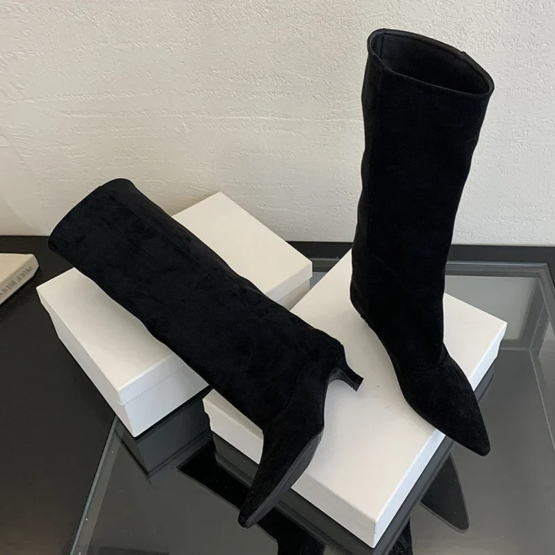 Liyke Autumn Winter Sexy Women Knee-High Boots Street Style Pointed Toe Thin Low Heels Cowboy Ladies Shoes Long Botas De Mujer Liyke Autumn Winter Sexy Women Knee-High Boots Street Style Pointed Toe Thin Low Heels Cowboy Ladies Shoes Long Botas De Mujer