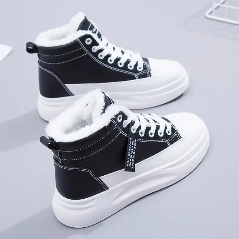 Winter Women Shoes Warm Fur Plush Lady Casual Shoes Lace Up Fashion Sneakers Platform Snow Boots Big Size Winter Women Shoes Warm Fur Plush Lady Casual Shoes Lace Up Fashion Sneakers Platform Snow Boots Big Size