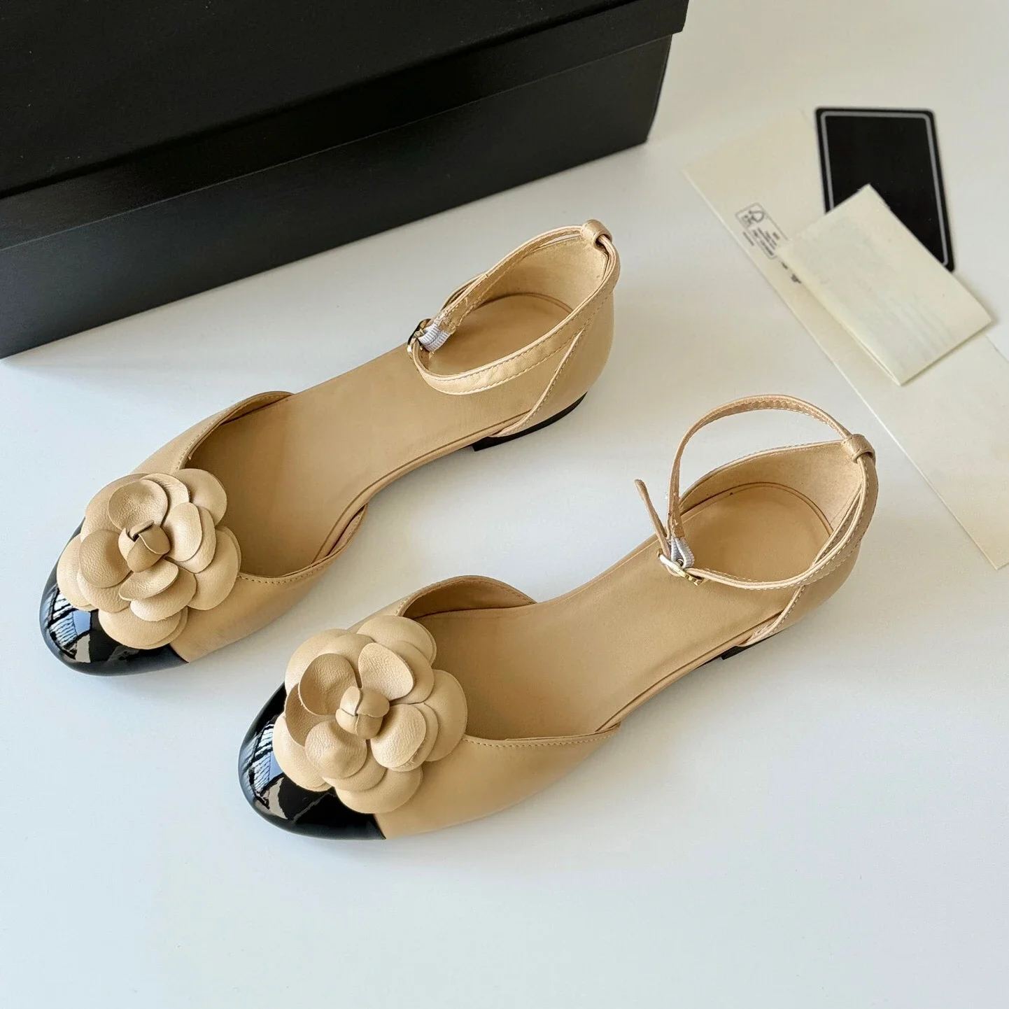 Hot Sale Spring Shoes for Women Genuine Leather Pumps Casual Flats Mixed Colors Sandals Designer Shoes