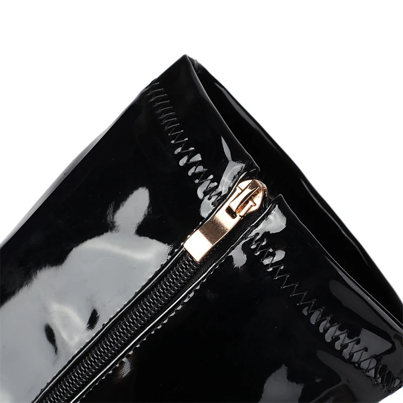 Women's Knee High Boots Leather Sexy Zipper Winter Shoes Black Gold Red Heeled Long Chelsea Boot Ladies Large Size Women's Knee High Boots Leather Sexy Zipper Winter Shoes Black Gold Red Heeled Long Chelsea Boot Ladies Large Size