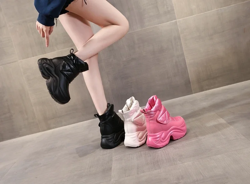 New Ankle Boots Winter Women's Shoes Waterproof Fashion Snow Boots Thick Soles Warm Comfortable Women's Platform Boots