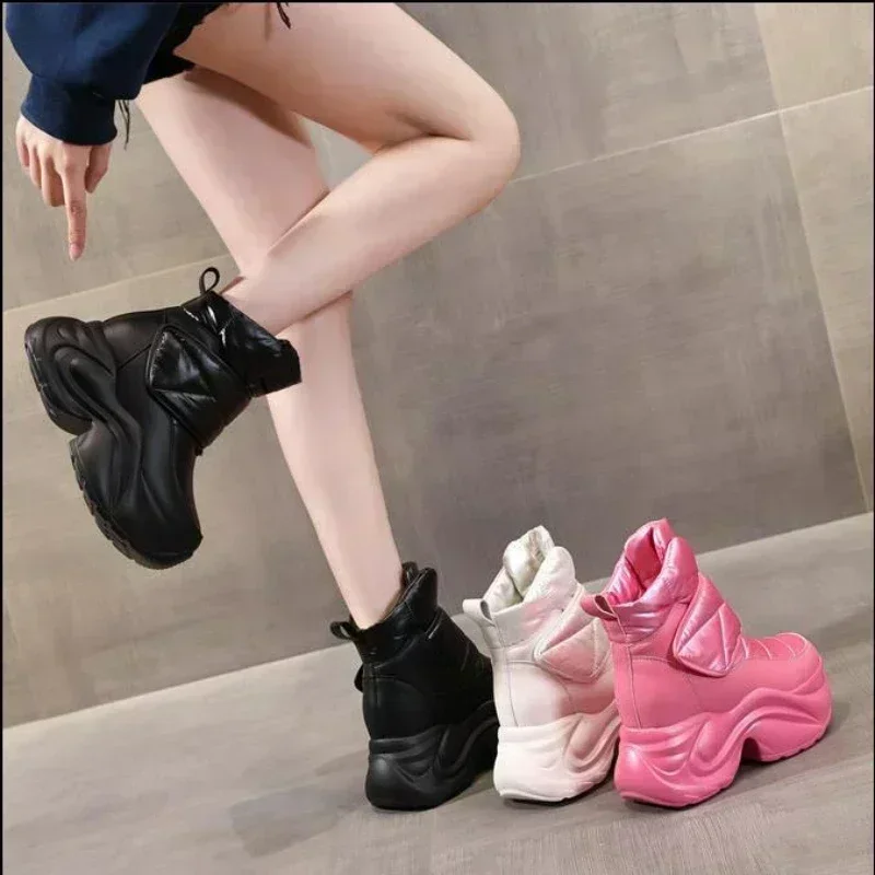 New Ankle Boots Winter Women's Shoes Waterproof Fashion Snow Boots Thick Soles Warm Comfortable Women's Platform Boots