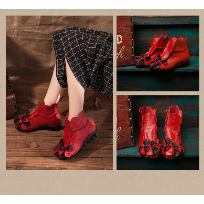 New Women Leather Shoes Leisure Middle Tube Short Boots Fashion National Wind Women Dance Shoes Manual Soft Sole Shoes New Women Leather Shoes Leisure Middle Tube Short Boots Fashion National Wind Women Dance Shoes Manual Soft Sole Shoes